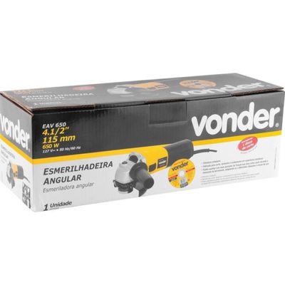 Esmerilhadeira Angular 4.1/ 2 Vonder EAV650 650W com 3 Discos de Corte 127V