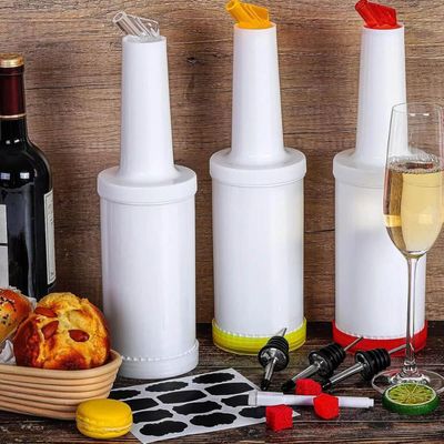 Garrafa Store'n Pour 1l Amarela Weck Mixologista Bar Coquetéis Açúcar Suco Xarope