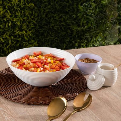 Jogo de 12 Cumbucas de Melamina Branca Bowls para Restaurantes Padarias Basic Lyor
