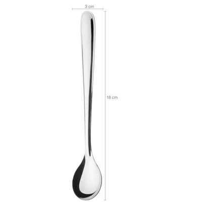 Kit 144 Colheres Para Mexer Suco Moniz 18cm Inox Simonaggio Bar Restaurante