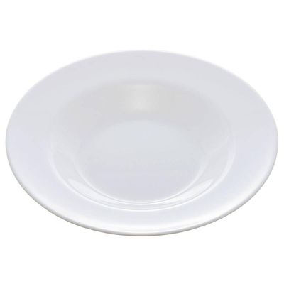 Prato Fundo Branco 28cm Vidro Opalino Avulso Massa Risoto Entradas Friends Time Lyor