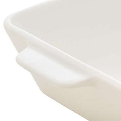 Travessa de Porcelana com Alça Branca 750ml Refratário Lyor