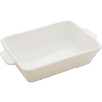 Travessa de Porcelana com Alça Branca 750ml Refratário Lyor