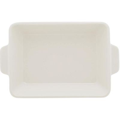Travessa de Porcelana com Alça Branca 750ml Refratário Lyor