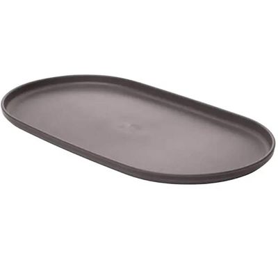 Travessa Oval Bambu Plástico 38x21cm Prato Bandeja Servir Petisco Salgados Lines Lyor