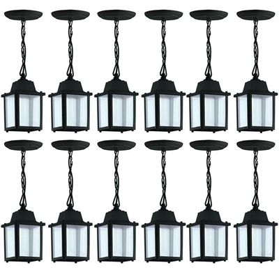 Kit 12 Pendentes 37cm Luminárias Pretas de Teto Vintage Bivolt Decoração