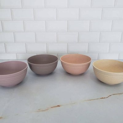 Kit 12 Cumbucas Bowl de Bambu Ecológico Sortido Sobremesa Cereais Frutas Petiscos