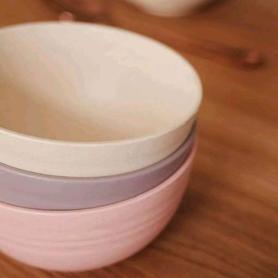 Kit 12 Cumbucas Bowl de Bambu Ecológico Sortido Sobremesa Cereais Frutas Petiscos