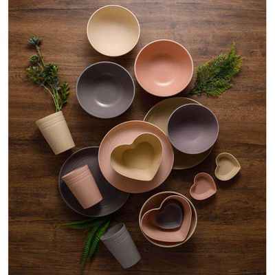 Kit 12 Cumbucas Bowl de Bambu Ecológico Sortido Sobremesa Cereais Frutas Petiscos