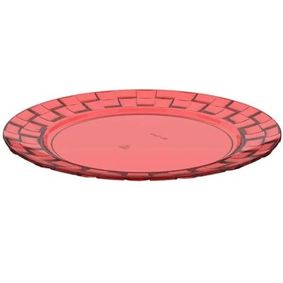 Kit 12 Pratos 19cm Vermelho Bandeja para Servir Mesa Posta Porções Aperitivos Crippa