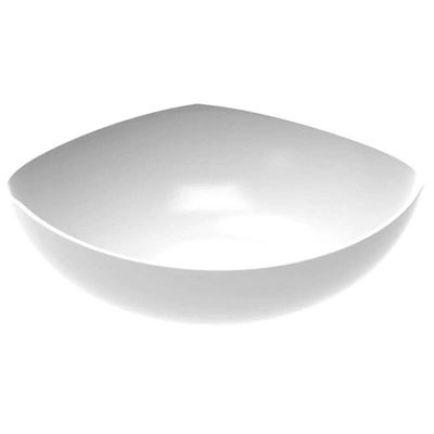 Kit 12 Saladeiras Tigelas Brancas Plásticas Servir Hotéis Restaurantes Buffets