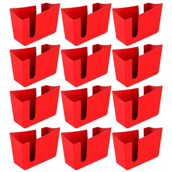 Kit 12 Porta Guardanapos de Mesa Organizador Trio Crippa Vermelho Restaurante Lanchonete
