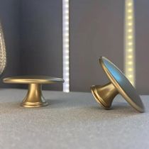 Kit 3 Puxadores 201 Tucson Ponto Dourado Para Móveis Armários e Gavetas