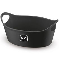 Kit 24 Cestos para Servir Batata Frita Porções Preto 28x12cm Restaurante Bar Lancheria Plus M Uz