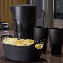 Kit 24 Cestos para Servir Batata Frita Porções Preto 28x12cm Restaurante Bar Lancheria Plus M Uz