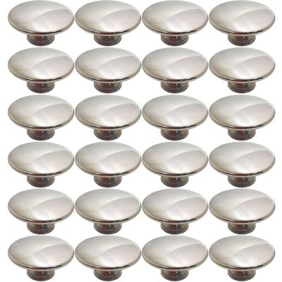 Kit 24 Puxadores de Móveis 200 Tucson Pontos Níquel Escovado