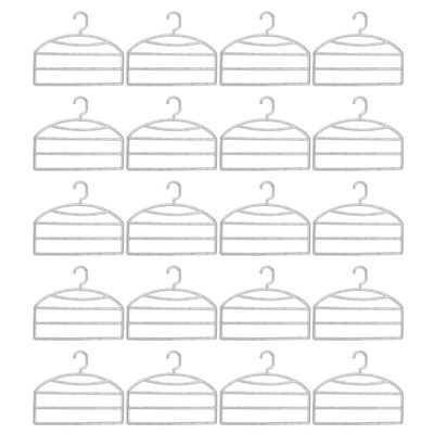 Kit 20 Cabides Triplos Organizar Calças Calceiros Transparentes Closet Guarda Roupas Cinquetti