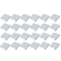 Kit 24 Puxadores Aspen Cromados de Armários Gavetas Ponto Quadrados Torralba