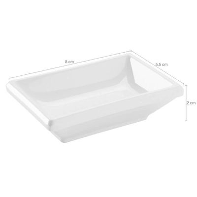 Kit 24 Pote De Molho Shoyu Molheiras Para Sushi Branco 25ml