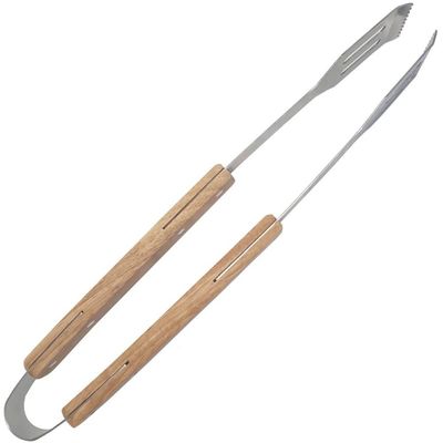 Kit 5 Pegadores de Churrasco Inox 40cm Restaurante Churrascaria Grelha Cabo Madeira