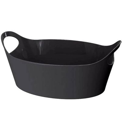 Kit 6 Cestos Batata Frita Preto 28x12cm Restaurantes Bares L