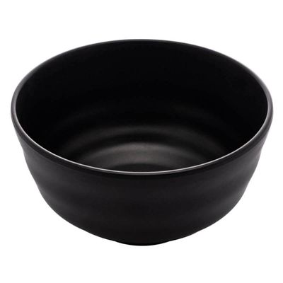 Kit 6 Bowls de Melamina Tóquio 11,5x6cm Servir Shimeji e Ceviche Pote Redondo Preto