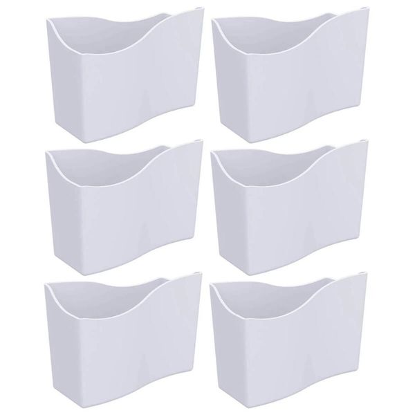 Kit 6 Suportes Porta Guardanapos de Mesa Plástico Branco Res
