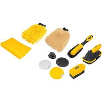 Kit para Limpeza Profissional e Detalhamento Automotivo com 10 Peças Vonder Amarelo