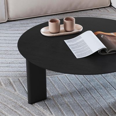 Mesa De Centro Chanfrada Pe Madeira Nero Preto 28018 Artesano Nero Preto