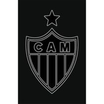 Toalha Social Academia e Mão Buettner Jacquard Veludo Futebol Atletico Mineiro 33cmx50cm Preto