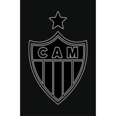 Toalha Social Academia e Mão Buettner Jacquard Veludo Futebol Atletico Mineiro 33cmx50cm Preto