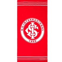 Toalha Praia Buettner Veludo Brasão Internacional 70cm x 140m Vermelho