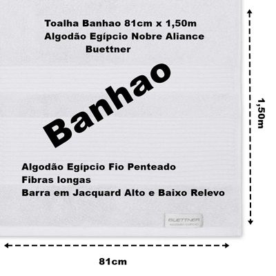 Jogo de Toalha Buettner Algodão Egípcio Nobre 5 peças Aliance Branco