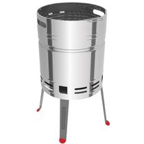 Churrasqueira a Carvão Tramontina TCP 400 em Aço Inox com Bandeja para Carvão em Aço Esmaltado
