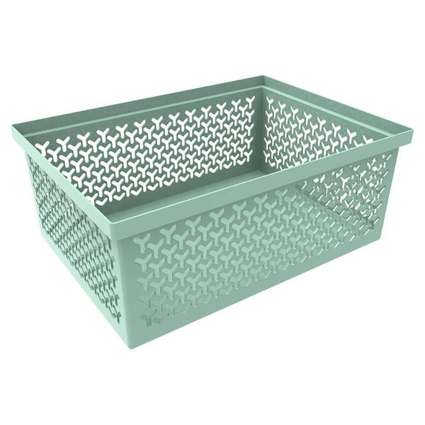 Cesto Organizador Menta Crippa Grande Retangular Escritório Closet Banheiro Brinquedos