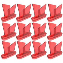 Conjunto 12 Porta Guardanapos de Mesa Vermelho Transparente Crippa Café Restaurante