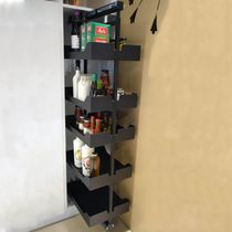 Coluna Deslizante Com 5 Cestos Embutir 48x24x175cm Masutti Preto Aramado Cozinha