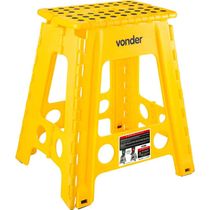 Banqueta plástica dobrável amarela altura 450 mm VONDER