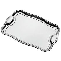 17435146512938 Bandeja Retangular 34x24cm Classic Tramontina com Alças Laterais em Aço Inox