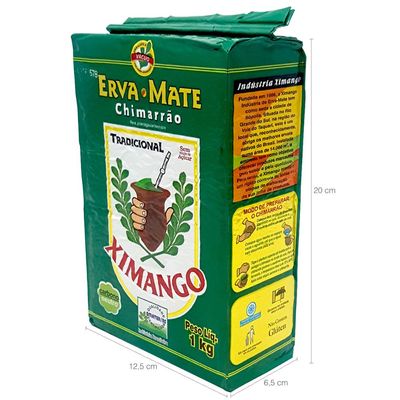 3 Pacotes de Erva Mate De Chimarrão Tradicional 1kg cada À Vácuo Ximango