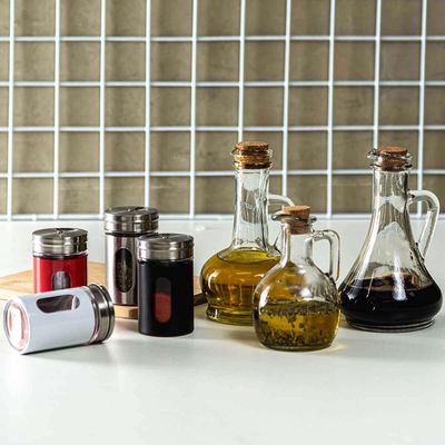12 Porta Condimentos de Vidro 230ml Tampa Rolha para Azeite e Vinagre Galheteiros Potes Lyor