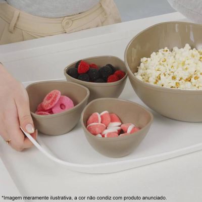 12 Bowls Preto de Plástico Triangular 250ml Pote de Petiscos