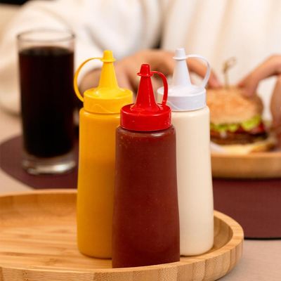 10 Bisnagas para Molhos Plástica 250ml Frasco Ketchup Mostarda Massa Crepe Cozinha