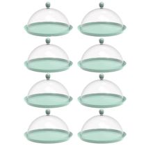 8 Porta Bolo Torta 30cm Verde Menta Cúpula Boleira Doces Petiscos Bubble Crippa