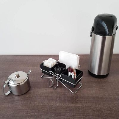 Conjunto 10 Porta Sachês Mexedor Açúcar Adoçante Chás Organizador Mesa Café Preto