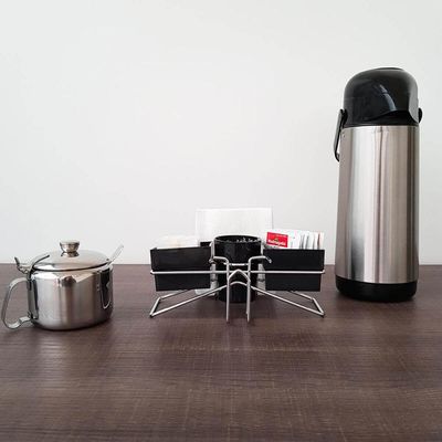 Conjunto 10 Porta Sachês Mexedor Açúcar Adoçante Chás Organizador Mesa Café Preto