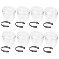 8 Baldes de Gelo com Tampa e Pegador 1,9L Transparente Crippa Plástico Champanheira