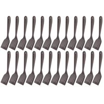 Kit 24 Espátulas Culinárias Retas Nylon Cinza Tornado Restaurante Lanchonete Kitch Crippa