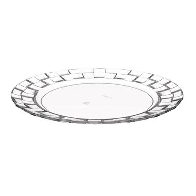 Jogo 72 Pratos Médios 19cm Plástico Transparente Servir Sobremesa Doces Mesa Posta Crippa