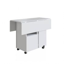 Mesa com Tampo Dobrável Berlim Branco Nova Móbile 73x90x90cm